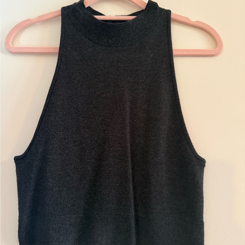 Victoria's Secret Black Sleeveless Mock Neck Tank